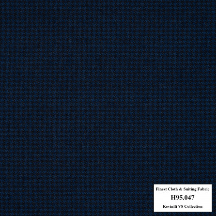 H95.047 Kevinlli V8 - Vải Suilt 90% Wool - Họa tiết nanh sói xanh